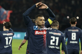 2024-03-13 - Kylian Mbappe of PSG celebrates his goal during the French Cup, Quarter-final football match between Paris Saint-Germain (PSG) and OGC Nice (OGCN) on March 13, 2024 at Parc des Princes stadium in Paris, France - FOOTBALL - FRENCH CUP - PARIS SG V NICE - FRENCH CUP - SOCCER