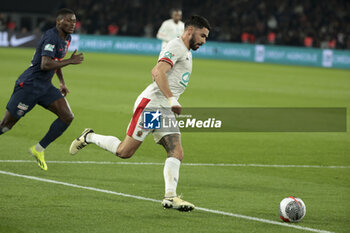 2024-03-13 - Morgan Sanson of Nice, left Nuno Mendes of PSG during the French Cup, Quarter-final football match between Paris Saint-Germain (PSG) and OGC Nice (OGCN) on March 13, 2024 at Parc des Princes stadium in Paris, France - FOOTBALL - FRENCH CUP - PARIS SG V NICE - FRENCH CUP - SOCCER