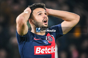 2024-03-13 - Goncalo RAMOS of PSG looks dejected during the French Cup, Quarter-final football match between Paris Saint-Germain and OGC Nice on March 13, 2024 at Parc des Princes stadium in Paris, France - FOOTBALL - FRENCH CUP - PARIS SG V NICE - FRENCH CUP - SOCCER