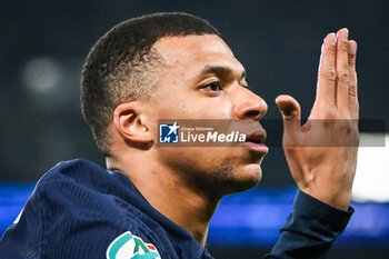 2024-03-13 - Kylian MBAPPE of PSG celebrates his goal during the French Cup, Quarter-final football match between Paris Saint-Germain and OGC Nice on March 13, 2024 at Parc des Princes stadium in Paris, France - FOOTBALL - FRENCH CUP - PARIS SG V NICE - FRENCH CUP - SOCCER