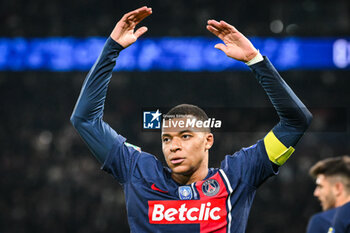 2024-03-13 - Kylian MBAPPE of PSG celebrates his goal during the French Cup, Quarter-final football match between Paris Saint-Germain and OGC Nice on March 13, 2024 at Parc des Princes stadium in Paris, France - FOOTBALL - FRENCH CUP - PARIS SG V NICE - FRENCH CUP - SOCCER