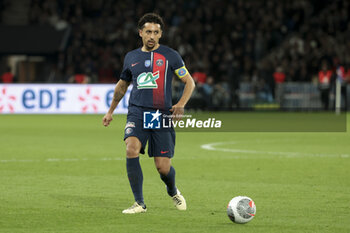 2024-04-03 - Marquinhos of PSG during the French Cup, Semi-final football match between Paris Saint-Germain (PSG) and Stade Rennais (Rennes) on April 3, 2024 at Parc des Princes stadium in Paris, France - FOOTBALL - FRENCH CUP - PARIS SG V RENNES - FRENCH CUP - SOCCER