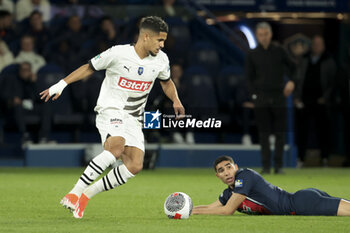 2024-04-03 - Ludovic Blas of Rennes, Achraf Hakimi of PSG during the French Cup, Semi-final football match between Paris Saint-Germain (PSG) and Stade Rennais (Rennes) on April 3, 2024 at Parc des Princes stadium in Paris, France - FOOTBALL - FRENCH CUP - PARIS SG V RENNES - FRENCH CUP - SOCCER