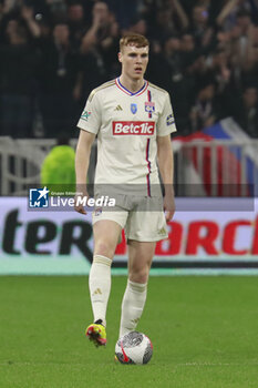 2024-04-02 - Jake O’BRIEN of Lyon during the French Cup, Semi-final football match between Olympique Lyonnais and Valenciennes FC on April 2, 2024 at Groupama stadium in Decines-Charpieu near Lyon, France - FOOTBALL - FRENCH CUP - LYON V VALENCIENNES - FRENCH CUP - SOCCER