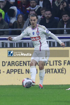 2024-04-02 - Maxence CAQUERET of Lyon during the French Cup, Semi-final football match between Olympique Lyonnais and Valenciennes FC on April 2, 2024 at Groupama stadium in Decines-Charpieu near Lyon, France - FOOTBALL - FRENCH CUP - LYON V VALENCIENNES - FRENCH CUP - SOCCER