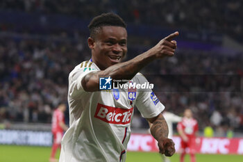 2024-04-02 - Gift ORBAN of Lyon celebrate scoring the goal during the French Cup, Semi-final football match between Olympique Lyonnais and Valenciennes FC on April 2, 2024 at Groupama stadium in Decines-Charpieu near Lyon, France - FOOTBALL - FRENCH CUP - LYON V VALENCIENNES - FRENCH CUP - SOCCER