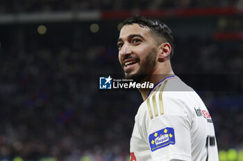 2024-04-02 - Mohamed BENRAHMA of Lyon during the French Cup, Semi-final football match between Olympique Lyonnais and Valenciennes FC on April 2, 2024 at Groupama stadium in Decines-Charpieu near Lyon, France - FOOTBALL - FRENCH CUP - LYON V VALENCIENNES - FRENCH CUP - SOCCER