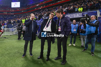 2024-04-02 - John TEXTOR President of Lyon and Eagle Football Group and Laurent PRUD’HOMME Director general of Lyon and Michael GERLINGER Director of Football of Eagle Football Groupe during the French Cup, Semi-final football match between Olympique Lyonnais and Valenciennes FC on April 2, 2024 at Groupama stadium in Decines-Charpieu near Lyon, France - FOOTBALL - FRENCH CUP - LYON V VALENCIENNES - FRENCH CUP - SOCCER