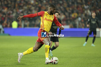 2024-01-14 - Kevin Danso of Lens during the French championship Ligue 1 football match between RC Lens and Paris Saint-Germain on January 14, 2024 at Stade Bollaert-Delelis in Lens, France - FOOTBALL - FRENCH CHAMP - LENS V PARIS SG - FRENCH LIGUE 1 - SOCCER