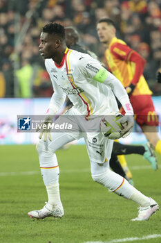 2024-01-14 - Lens goalkeeper Brice Samba during the French championship Ligue 1 football match between RC Lens and Paris Saint-Germain on January 14, 2024 at Stade Bollaert-Delelis in Lens, France - FOOTBALL - FRENCH CHAMP - LENS V PARIS SG - FRENCH LIGUE 1 - SOCCER