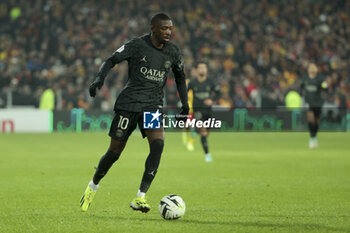 2024-01-14 - Ousmane Dembele of PSG during the French championship Ligue 1 football match between RC Lens and Paris Saint-Germain on January 14, 2024 at Stade Bollaert-Delelis in Lens, France - FOOTBALL - FRENCH CHAMP - LENS V PARIS SG - FRENCH LIGUE 1 - SOCCER