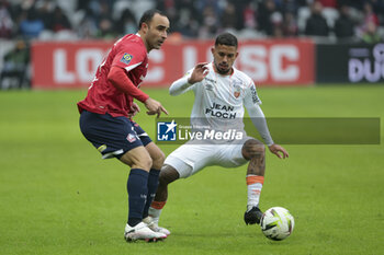 2024-01-14 - Ismaily Goncalves dos Santos of Lille, Igor Silva of Lorient during the French championship Ligue 1 football match between Losc Lille and FC Lorient on January 14, 2024 at Decathlon Arena Stade Pierre Mauroy in Villeneuve-d'Ascq, France - FOOTBALL - FRENCH CHAMP - LILLE V LORIENT - FRENCH LIGUE 1 - SOCCER