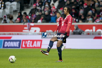 2024-01-14 - Leny Yoro of Lille during the French championship Ligue 1 football match between Losc Lille and FC Lorient on January 14, 2024 at Decathlon Arena Stade Pierre Mauroy in Villeneuve-d'Ascq, France - FOOTBALL - FRENCH CHAMP - LILLE V LORIENT - FRENCH LIGUE 1 - SOCCER