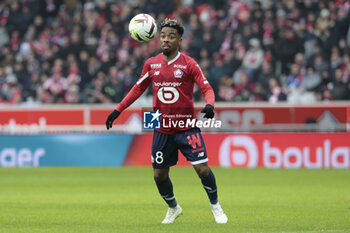 2024-01-14 - Angel Gomes of Lille during the French championship Ligue 1 football match between Losc Lille and FC Lorient on January 14, 2024 at Decathlon Arena Stade Pierre Mauroy in Villeneuve-d'Ascq, France - FOOTBALL - FRENCH CHAMP - LILLE V LORIENT - FRENCH LIGUE 1 - SOCCER