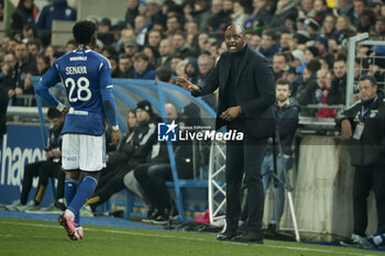 2024-02-02 - Coach of RC Strasbourg Patrick Vieira during the French championship Ligue 1 football match between RC Strasbourg and Paris Saint-Germain on February 2, 2024 at Stade de La Meinau in Strasbourg, France - FOOTBALL - FRENCH CHAMP - STRASBOURG V PARIS SG - FRENCH LIGUE 1 - SOCCER