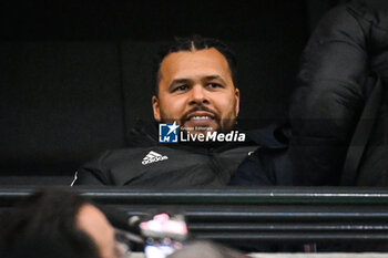 2024-02-04 - Jo-Wilfried TSONGA during the French championship Ligue 1 football match between Olympique Lyonnais (Lyon) and Olympique de Marseille on February 4, 2024 at Groupama Stadium in Décines-Charpieu near Lyon, France - FOOTBALL - FRENCH CHAMP - LYON V MARSEILLE - FRENCH LIGUE 1 - SOCCER