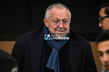 2024-02-04 - Jean-Michel AULAS during the French championship Ligue 1 football match between Olympique Lyonnais (Lyon) and Olympique de Marseille on February 4, 2024 at Groupama Stadium in Décines-Charpieu near Lyon, France - FOOTBALL - FRENCH CHAMP - LYON V MARSEILLE - FRENCH LIGUE 1 - SOCCER