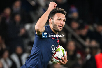 2024-02-10 - Goncalo RAMOS of PSG celebrates his goal during the French championship Ligue 1 football match between Paris Saint-Germain and Losc Lille on February 10, 2024 at Parc des Princes stadium in Paris, France - FOOTBALL - FRENCH CHAMP - PARIS SG V LILLE - FRENCH LIGUE 1 - SOCCER