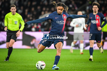 2024-02-10 - Bradley BARCOLA of PSG during the French championship Ligue 1 football match between Paris Saint-Germain and Losc Lille on February 10, 2024 at Parc des Princes stadium in Paris, France - FOOTBALL - FRENCH CHAMP - PARIS SG V LILLE - FRENCH LIGUE 1 - SOCCER