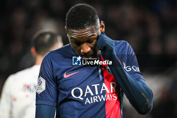2024-02-10 - Randal KOLO MUANI of PSG looks dejected during the French championship Ligue 1 football match between Paris Saint-Germain and Losc Lille on February 10, 2024 at Parc des Princes stadium in Paris, France - FOOTBALL - FRENCH CHAMP - PARIS SG V LILLE - FRENCH LIGUE 1 - SOCCER