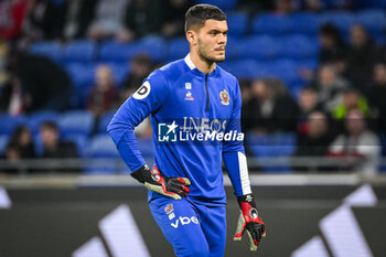 2024-02-16 - Teddy BOULHENDI of Nice during the French championship Ligue 1 football match between Olympique Lyonnais (Lyon) and OGC Nice on February 16, 2024 at Groupama stadium in Decines-Charpieu near Lyon, France - FOOTBALL - FRENCH CHAMP - LYON V NICE - FRENCH LIGUE 1 - SOCCER