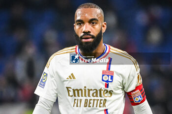 2024-02-16 - Alexandre LACAZETTE of Lyon during the French championship Ligue 1 football match between Olympique Lyonnais (Lyon) and OGC Nice on February 16, 2024 at Groupama stadium in Decines-Charpieu near Lyon, France - FOOTBALL - FRENCH CHAMP - LYON V NICE - FRENCH LIGUE 1 - SOCCER