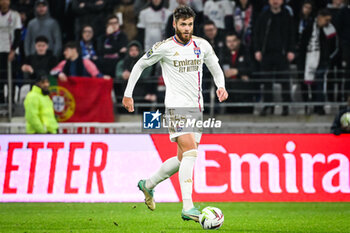 2024-02-16 - Duje CALETA-CAR of Lyon during the French championship Ligue 1 football match between Olympique Lyonnais (Lyon) and OGC Nice on February 16, 2024 at Groupama stadium in Decines-Charpieu near Lyon, France - FOOTBALL - FRENCH CHAMP - LYON V NICE - FRENCH LIGUE 1 - SOCCER