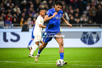 2024-02-16 - Jean-Clair TODIBO of Nice during the French championship Ligue 1 football match between Olympique Lyonnais (Lyon) and OGC Nice on February 16, 2024 at Groupama stadium in Decines-Charpieu near Lyon, France - FOOTBALL - FRENCH CHAMP - LYON V NICE - FRENCH LIGUE 1 - SOCCER