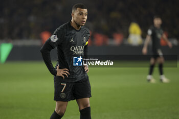 2024-02-17 - Kylian Mbappe of PSG during the French championship Ligue 1 football match between FC Nantes and Paris Saint-Germain on February 17, 2024 at La Beaujoire - Louis Fonteneau stadium in Nantes, France - FOOTBALL - FRENCH CHAMP - NANTES V PARIS SG - FRENCH LIGUE 1 - SOCCER