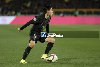 2024-02-17 - Lee Kang-in of PSG during the French championship Ligue 1 football match between FC Nantes and Paris Saint-Germain on February 17, 2024 at La Beaujoire - Louis Fonteneau stadium in Nantes, France - FOOTBALL - FRENCH CHAMP - NANTES V PARIS SG - FRENCH LIGUE 1 - SOCCER