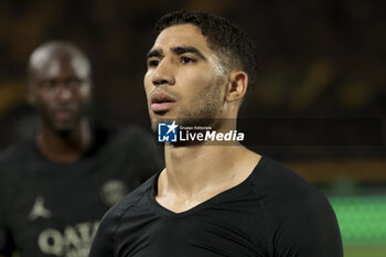 2024-02-17 - Achraf Hakimi of PSG following the French championship Ligue 1 football match between FC Nantes and Paris Saint-Germain on February 17, 2024 at La Beaujoire - Louis Fonteneau stadium in Nantes, France - FOOTBALL - FRENCH CHAMP - NANTES V PARIS SG - FRENCH LIGUE 1 - SOCCER