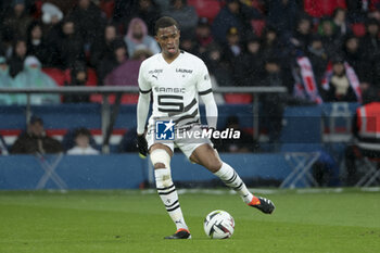2024-02-25 - Jeanuel Belocian of Rennes during the French championship Ligue 1 football match between Paris Saint-Germain and Stade Rennais (Rennes) on February 25, 2024 at Parc des Princes stadium in Paris, France - FOOTBALL - FRENCH CHAMP - PARIS SG V RENNES - FRENCH LIGUE 1 - SOCCER