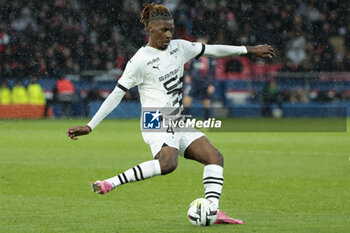 2024-02-25 - Christopher Wooh of Rennes during the French championship Ligue 1 football match between Paris Saint-Germain and Stade Rennais (Rennes) on February 25, 2024 at Parc des Princes stadium in Paris, France - FOOTBALL - FRENCH CHAMP - PARIS SG V RENNES - FRENCH LIGUE 1 - SOCCER