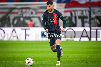 2024-02-25 - Lucas HERNANDEZ of PSG during the French championship Ligue 1 football match between Paris Saint-Germain and Stade Rennais (Rennes) on February 25, 2024 at Parc des Princes stadium in Paris, France - FOOTBALL - FRENCH CHAMP - PARIS SG V RENNES - FRENCH LIGUE 1 - SOCCER