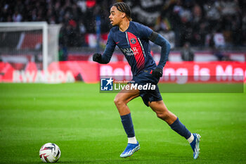 2024-02-25 - Bradley BARCOLA of PSG during the French championship Ligue 1 football match between Paris Saint-Germain and Stade Rennais (Rennes) on February 25, 2024 at Parc des Princes stadium in Paris, France - FOOTBALL - FRENCH CHAMP - PARIS SG V RENNES - FRENCH LIGUE 1 - SOCCER
