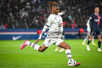 2024-02-25 - Christopher WOOH of Rennes during the French championship Ligue 1 football match between Paris Saint-Germain and Stade Rennais (Rennes) on February 25, 2024 at Parc des Princes stadium in Paris, France - FOOTBALL - FRENCH CHAMP - PARIS SG V RENNES - FRENCH LIGUE 1 - SOCCER