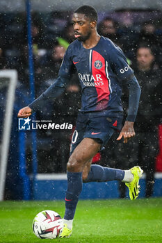 2024-02-25 - Ousmane DEMBELE of PSG during the French championship Ligue 1 football match between Paris Saint-Germain and Stade Rennais (Rennes) on February 25, 2024 at Parc des Princes stadium in Paris, France - FOOTBALL - FRENCH CHAMP - PARIS SG V RENNES - FRENCH LIGUE 1 - SOCCER