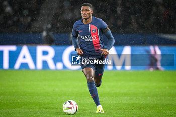 2024-02-25 - Nuno MENDES of PSG during the French championship Ligue 1 football match between Paris Saint-Germain and Stade Rennais (Rennes) on February 25, 2024 at Parc des Princes stadium in Paris, France - FOOTBALL - FRENCH CHAMP - PARIS SG V RENNES - FRENCH LIGUE 1 - SOCCER