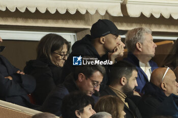 2024-03-01 - Kylian Mbappe of PSG and his mother Fayza Lamari in the stands during the French championship Ligue 1 football match between AS Monaco (ASM) and Paris Saint-Germain (PSG) on March 1, 2024 at Stade Louis II in Monaco - FOOTBALL - FRENCH CHAMP - MONACO V PARIS SG - FRENCH LIGUE 1 - SOCCER