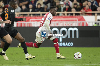 2024-03-01 - Folarin Balogun of Monaco during the French championship Ligue 1 football match between AS Monaco (ASM) and Paris Saint-Germain (PSG) on March 1, 2024 at Stade Louis II in Monaco - FOOTBALL - FRENCH CHAMP - MONACO V PARIS SG - FRENCH LIGUE 1 - SOCCER