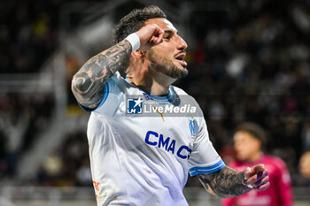 2024-03-02 - Jonathan CLAUSS of Marseille celebrates his goal during the French championship Ligue 1 football match between Clermont Foor 63 and Olympique de Marseille on March 2, 2024 at Gabriel Montpied stadium in Clermont-Ferrand, France - FOOTBALL - FRENCH CHAMP - CLERMONT V MARSEILLE - FRENCH LIGUE 1 - SOCCER