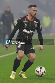 2024-03-03 - Ruben AGUILAR of Lens during the French championship Ligue 1 football match between Olympique Lyonnais and RC Lens on March 3, 2024 at Groupama stadium in Décines-Charpieu near Lyon, France - FOOTBALL - FRENCH CHAMP - LYON V LENS - FRENCH LIGUE 1 - SOCCER