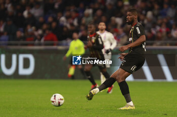 2024-03-03 - Kevin DANSO of Lens during the French championship Ligue 1 football match between Olympique Lyonnais and RC Lens on March 3, 2024 at Groupama stadium in Décines-Charpieu near Lyon, France - FOOTBALL - FRENCH CHAMP - LYON V LENS - FRENCH LIGUE 1 - SOCCER