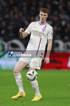 2024-03-03 - Jake O’BRIEN of Lyon during the French championship Ligue 1 football match between Olympique Lyonnais and RC Lens on March 3, 2024 at Groupama stadium in Décines-Charpieu near Lyon, France - FOOTBALL - FRENCH CHAMP - LYON V LENS - FRENCH LIGUE 1 - SOCCER