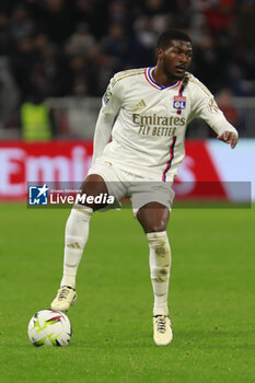 2024-03-03 - Ainsley MAITLAND NILES of Lyon during the French championship Ligue 1 football match between Olympique Lyonnais and RC Lens on March 3, 2024 at Groupama stadium in Décines-Charpieu near Lyon, France - FOOTBALL - FRENCH CHAMP - LYON V LENS - FRENCH LIGUE 1 - SOCCER