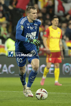 2024-03-09 - Brest goalkeeper Marco Bizot during the French championship Ligue 1 football match between RC Lens and Stade Brestois on March 9, 2024 at Bollaert Delelis stadium in Lens, France - FOOTBALL - FRENCH CHAMP - LENS V BREST - FRENCH LIGUE 1 - SOCCER