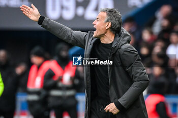 2024-03-10 - Luis ENRIQUE of PSG during the French championship Ligue 1 football match between Paris Saint-Germain and Stade de Reims on March 10, 2024 at Parc des Princes stadium in Paris, France - FOOTBALL - FRENCH CHAMP - PARIS SG V REIMS - FRENCH LIGUE 1 - SOCCER