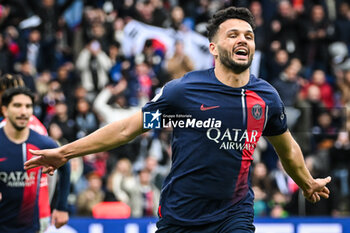 2024-03-10 - Goncalo RAMOS of PSG celebrates his goal during the French championship Ligue 1 football match between Paris Saint-Germain and Stade de Reims on March 10, 2024 at Parc des Princes stadium in Paris, France - FOOTBALL - FRENCH CHAMP - PARIS SG V REIMS - FRENCH LIGUE 1 - SOCCER