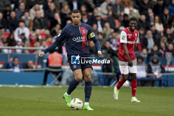 2024-03-10 - Kylian Mbappe of PSG during the French championship Ligue 1 football match between Paris Saint-Germain and Stade de Reims on March 10, 2024 at Parc des Princes stadium in Paris, France - FOOTBALL - FRENCH CHAMP - PARIS SG V REIMS - FRENCH LIGUE 1 - SOCCER