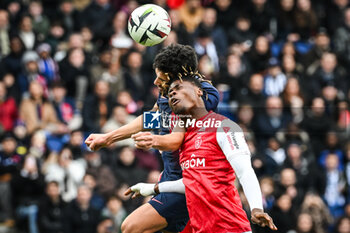 2024-03-10 - Goncalo RAMOS of PSG and Emmanuel AGBADOU of Reims during the French championship Ligue 1 football match between Paris Saint-Germain and Stade de Reims on March 10, 2024 at Parc des Princes stadium in Paris, France - FOOTBALL - FRENCH CHAMP - PARIS SG V REIMS - FRENCH LIGUE 1 - SOCCER